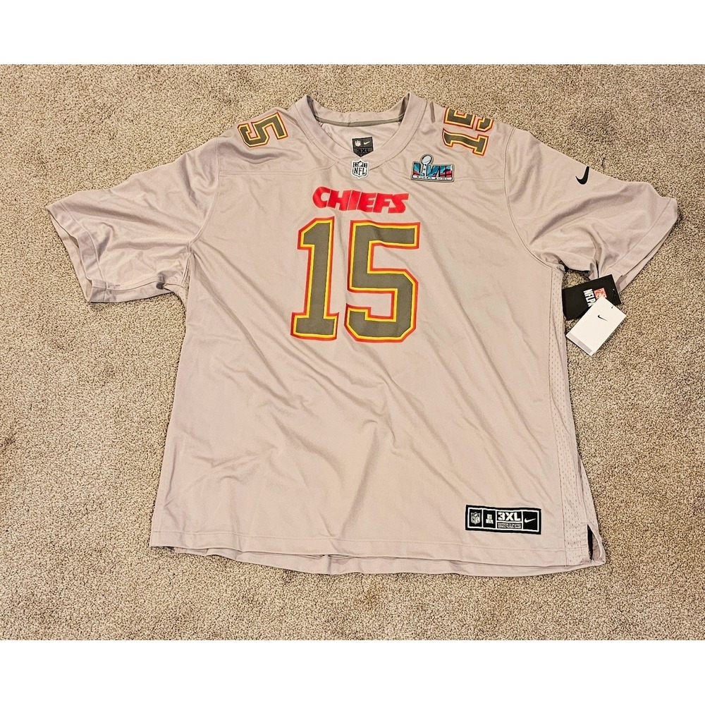NFL Men's Kansas City Chiefs Patrick Mahomes Nike Gray Super Bowl LVII Patch 3XL